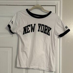 White New York Tee - L